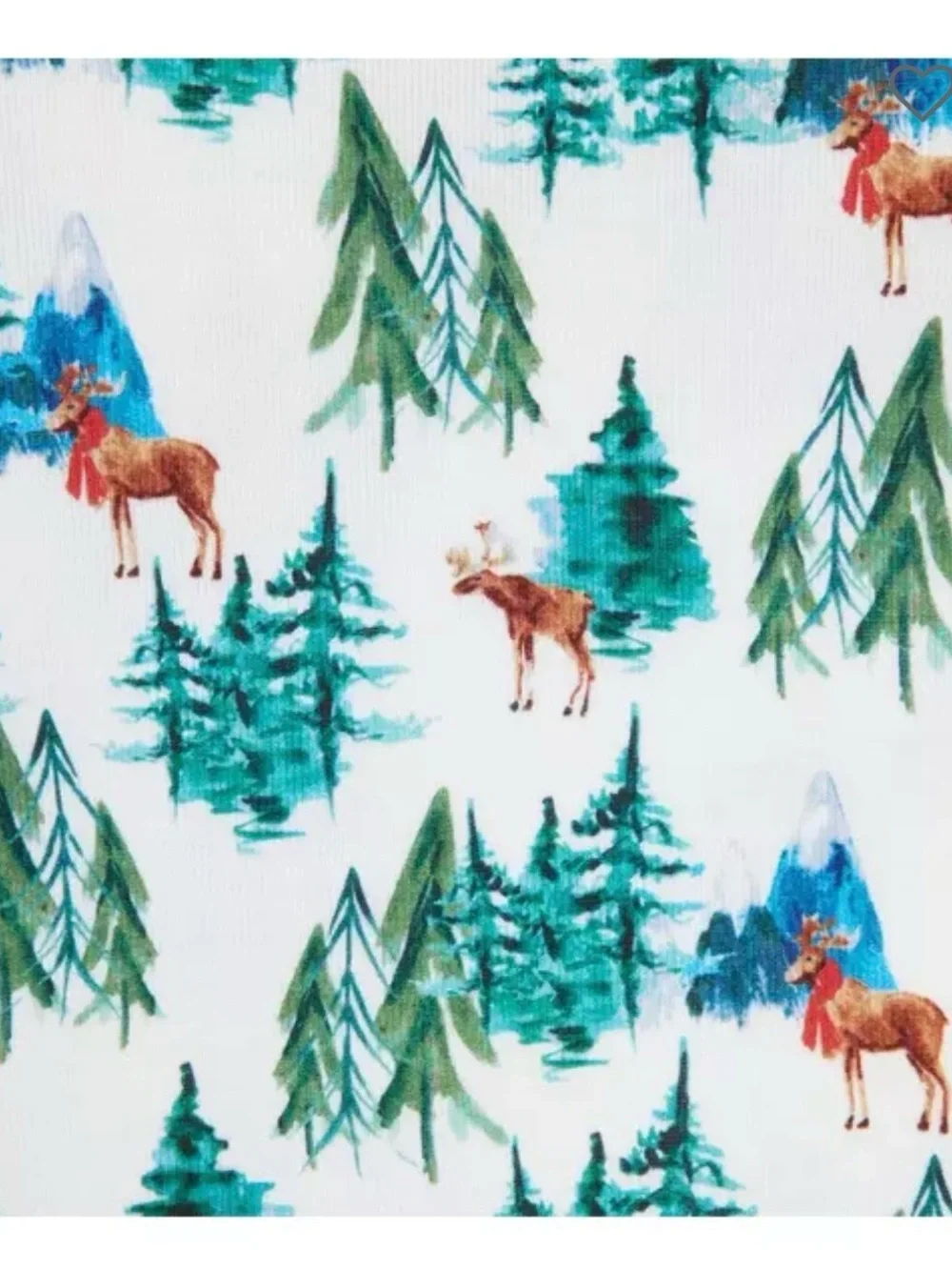 Janie and Jack White Moose & Forest Print Pajama Set unisex